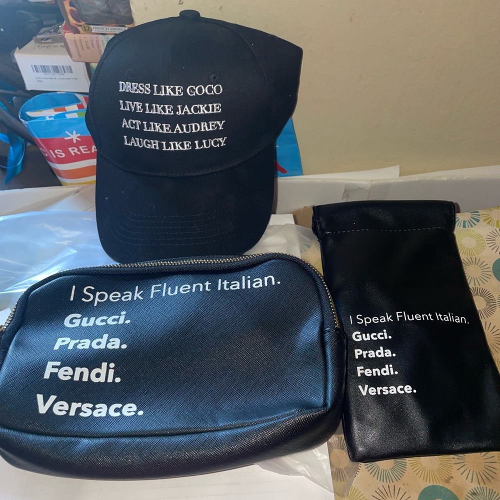 Woman’s Fanny pack , pouch and hat
